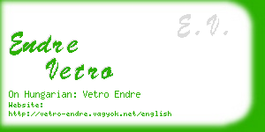 endre vetro business card